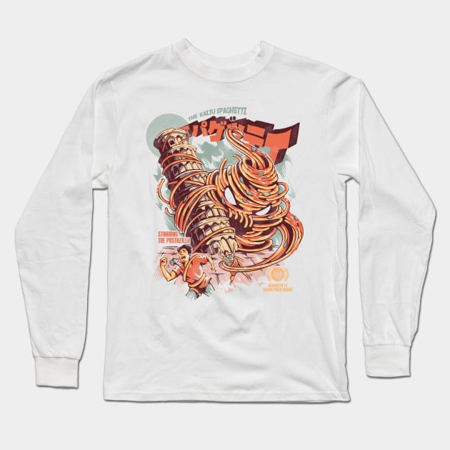 The Kaiju Spaghetti Long Sleeve T-Shirt by Ilustrata